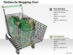 0814 hundred dollar bundles in shopping cart image graphics for powerpoint