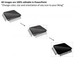 0814 icon of graphic processor unit chip microprocessor cpu motherboard with sockets ppt slides
