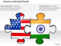 0814 indian and american connection shown by puzzles image graphics for powerpoint