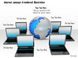 0814 internet concept graphic of globe and laptop graphics for powerpoint