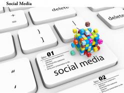 0814 key of social media on keyboard for internet image graphics for powerpoint