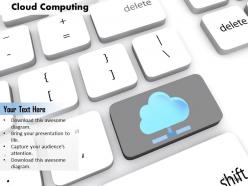 0814 Key With Cloud Graphic Shows Cloud Computing Image Graphics For Powerpoint