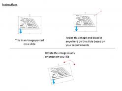 0814 maze with blue arrow to show solution objective image graphics for powerpoint