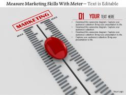 0814 measure marketing skills with meter image graphics for powerpoint