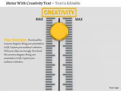 0814 meter with creativity text and maximum minimum value image graphics for powerpoint