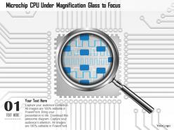 0814 microchip cpu under magnifying glass to focus on a topic and show magnification ppt slides
