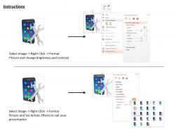 0814 mobile phone with two wrenches image graphics for powerpoint
