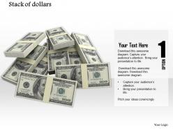 0814 pile of dollars for finance graphics for powerpoint
