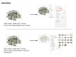 0814 pile of dollars for finance graphics for powerpoint