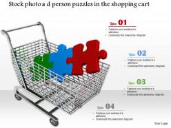 0814 puzzle pieces in shopping cart for shopping strategy graphics for powerpoint