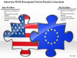 0814 puzzle to show us and europe connection image graphics for powerpoint