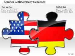 0814 puzzle to show us and germany connection for business image graphics for powerpoint