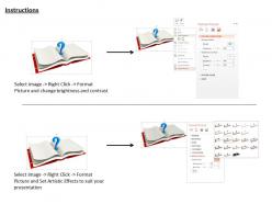 0814 question mark over a book for planning graphics for powerpoint