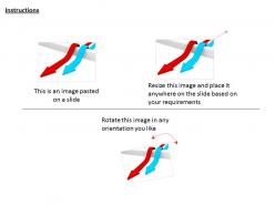 0814 red and blue arrows jumping the wall success and leadership display image graphics for powerpoint