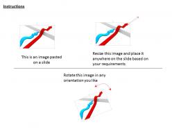 0814 red and blue arrows red one jumping wall shows leadership image graphics for powerpoint