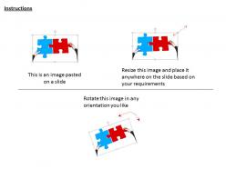 0814 red and blue puzzle fixed by hands image graphics for powerpoint