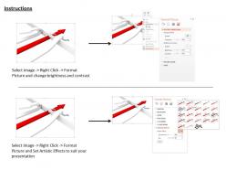 0814 red and white arrows trying to cross wall showing concept of leadership image graphics for powerpoint