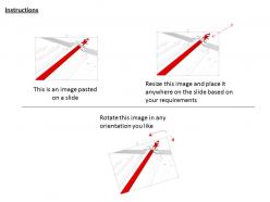 0814 red arrow breaking the wall with white arrows and showing leadership image graphics for powerpoint