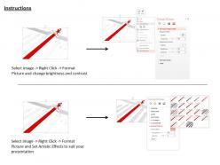 0814 red arrow breaking the wall with white arrows and showing leadership image graphics for powerpoint