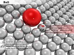 0814 red ball over grey balls shows leadership image graphics for powerpoint