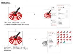 0814 red dart with right symbol for target selection image graphics for powerpoint