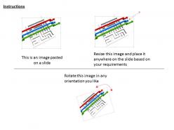 0814 red green and blue arrows passing over the square maze image graphics for powerpoint