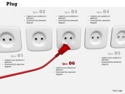0814 red plug approching for socket image graphics for powerpoint