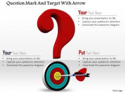 0814 red questionmark and target with arrow image graphics for powerpoint