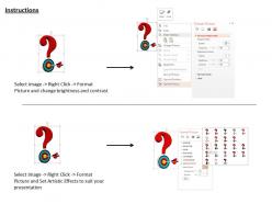 0814 red questionmark and target with arrow image graphics for powerpoint