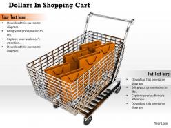 0814 red shopping bag in cart image graphics for powerpoint