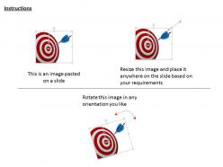 0814 red target dart with blue arrow in centre image graphics for powerpoint