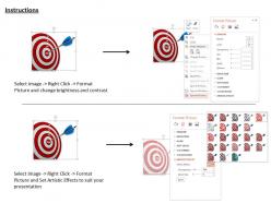 0814 red target dart with blue arrow in centre image graphics for powerpoint