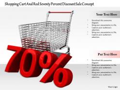 0814 seventy percent discount value with cart image graphics for powerpoint
