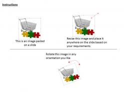 0814 shopping cart puzzle pieces for strategy shopping graphics for powerpoint