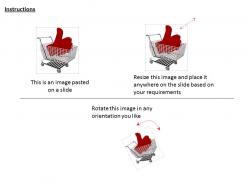 0814 shopping cart with hand icon concept assurance shopping image graphics for powerpoint