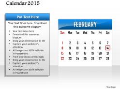 0814 simple elegant complete 2015 calendar template and powerpoint slides for planning