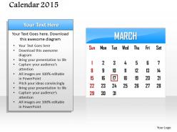 0814 simple elegant complete 2015 calendar template and powerpoint slides for planning
