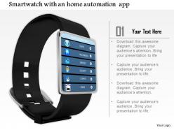 0814 smart watch with multiple applications image graphics for powerpoint