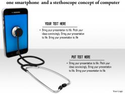 0814 smartphone and stethoscope concept of computer repair or medical technologies image graphics for powerpoint