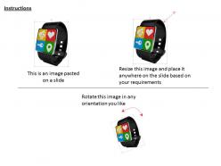 0814 smartwatch with multiple application image graphics for powerpoint