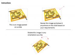 0814 solution path with golden maze for problem solving image graphics for powerpoint