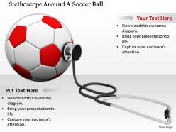 0814 stethoscope with football game and health image graphics for powerpoint