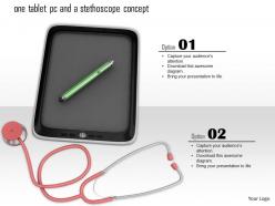 0814 tablet pc and stethoscope concept of computer repair and medical technologies image graphics for powerpoint