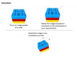 0814 three layered square shape made by blue red and yellow lego blocks image graphics for powerpoint