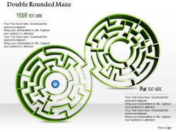 0814 two green colored rounded maze for problem solving image graphics for powerpoint