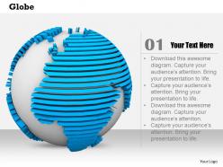 0814 unique blue color globe for business and sales image graphics for powerpoint