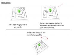 0814 white maze graphic with green ball in center for problem solving image graphics for powerpoint