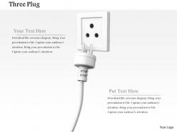 0814 white plug and socket for technology display image graphics for powerpoint
