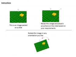 0814 yellow lego block on green lego background showing leadership image graphics for powerpoint