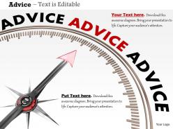 0914 3d advice meter with arrow image graphics for powerpoint